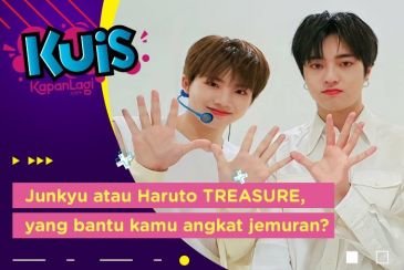 [KUIS KOREA] Junkyu atau Haruto TREASURE,  yang Bantu Kamu Angkat Jemuran  Saat Mendadak Hujan?