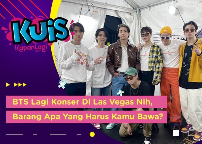 [KUIS KOREA] BTS Konser Hari Pertama di Las Vegas, Ini Barang Yang Harus Kamu Bawa!