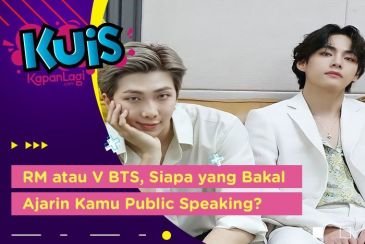 [KUIS KOREA]  RM atau V BTS, Siapa yang Bakal Ajarin Kamu Public Speaking Sampai Bisa?
