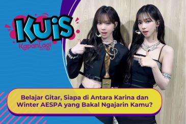 [KUIA KOREA] Belajar Main Gitar, Siapa di Antara Karina dan Winter Aespa yang Bakal Ngajarin Kamu?
