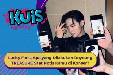 [KUIS KOREA] Lucky Fans, Apa yang Dilakukan Doyoung TREASURE Saat Notis Kamu di Konser?