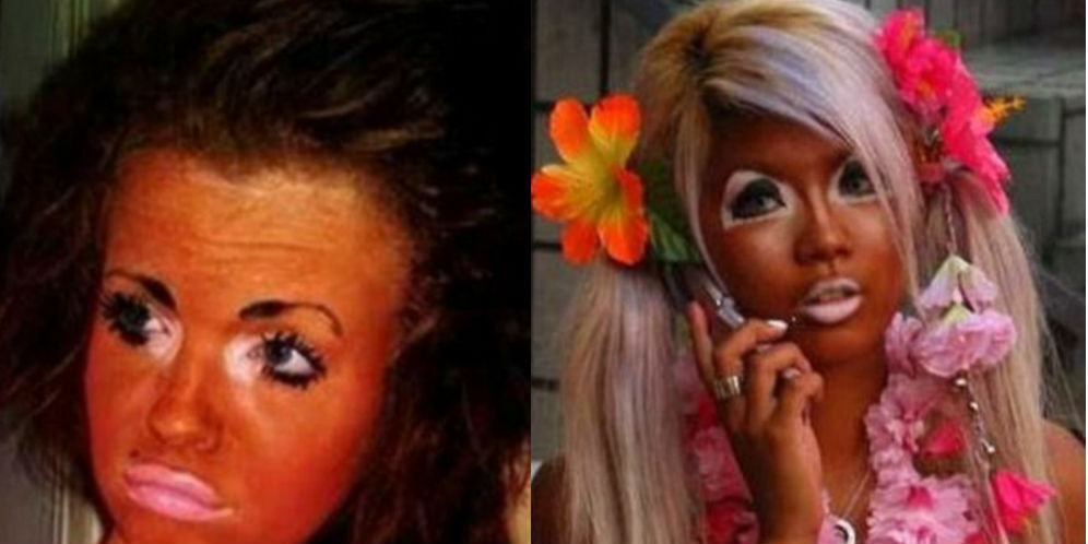 'Bencana' Make Up Bikin Para Wanita Ini Seperti Badut