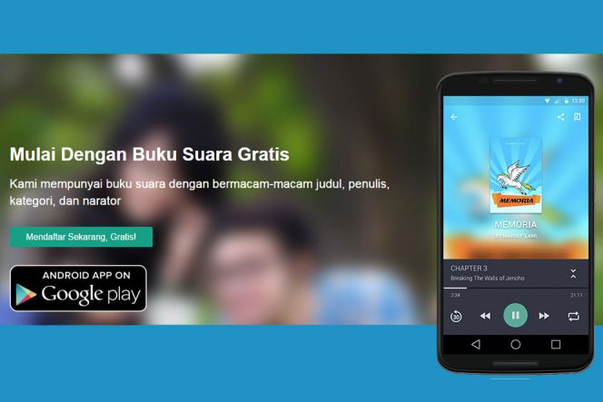 Listeno berikan alternatif unik baca buku