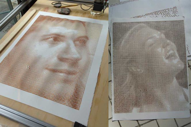 Arduino, printer yang mampu cetak gambar dari tetesan kopi