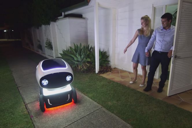 Robot ini mampu antar pizza langsung ke depan rumah konsumen