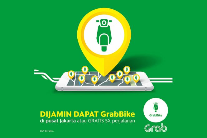 Gagal dapat tumpangan? GrabBike siap beri lima kali perjalanan gratis