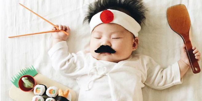 Potret Bayi Tertidur Gunakan Ragam Kostum  Cubit Nih 