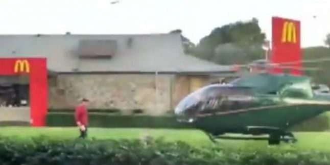 Pilot Helikopter Turun di McDonald untuk Beli Makanan Cepat Saji