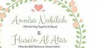 Undangan Husein Al Atas dan Anisa tersebar, nikah 23 September 2017