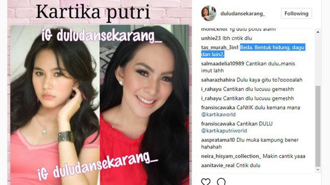 Ups Foto foto Masa Lalu Kartika Putri ini Bikin Netizen 