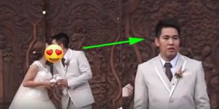 Video pengantin yang awalnya mesra, setelah lepas merpati sang pria justru diam kaget