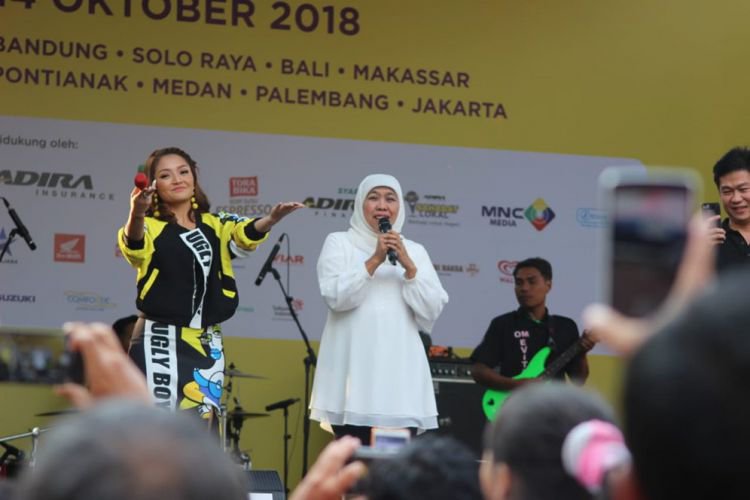 Malang Merdeka com Saat Khofifah Siti Badriah duet 