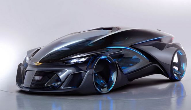 Tampilan dari konsep mobil self driving Chevrolet FNR