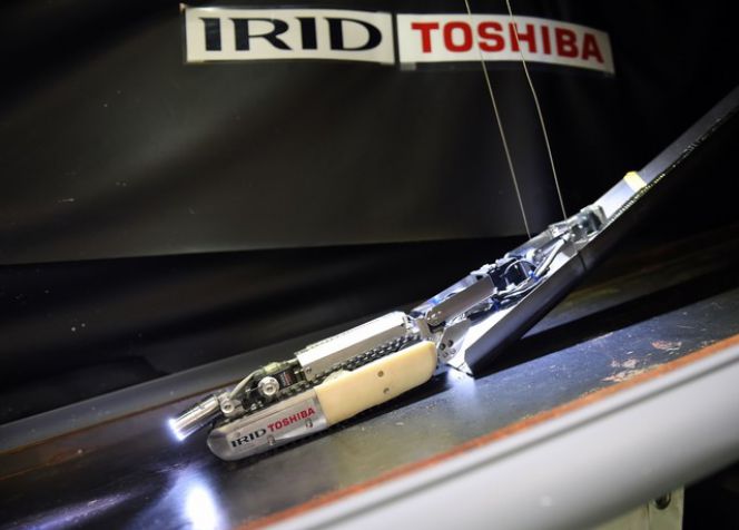 Inilah bentuk atau rupa dari robot 'mungil' hasil rancangan Toshiba dan IRID untuk meneliti reaktor purna operasi Fukushima Daiichi Nuclear Power Station Unit 2