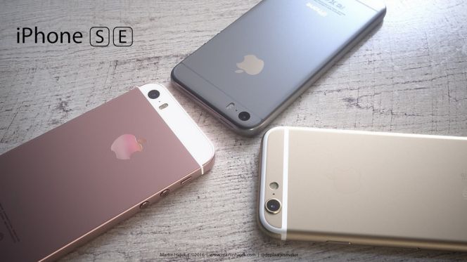 Konsep iPhone SE dari Martin Hajek.