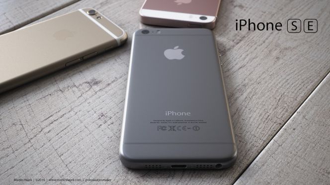 Konsep iPhone SE dari Martin Hajek.