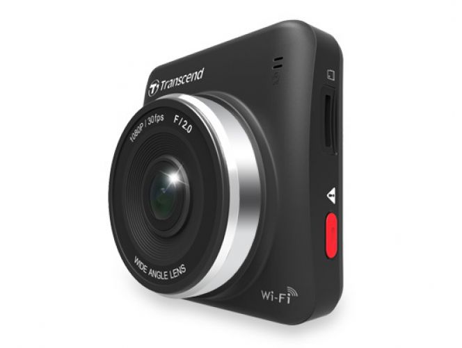 Tampak sampping kanan car video recorder Transcend DriverPro 200.