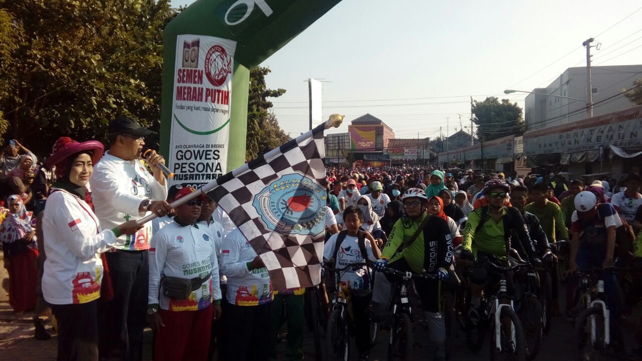 FOTO: Kemeriahan warga Brebes ikut Gowes Pesona Nusantara 2017