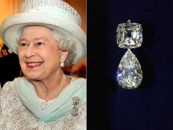 queen mutiara harga of Victoria's oleh Queen Elizabeth yang Jubilee Diamond dikenakan Ratu