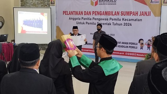 Usai Dilantik, 75 Panwaslucam Wonogiri Gas Pol
