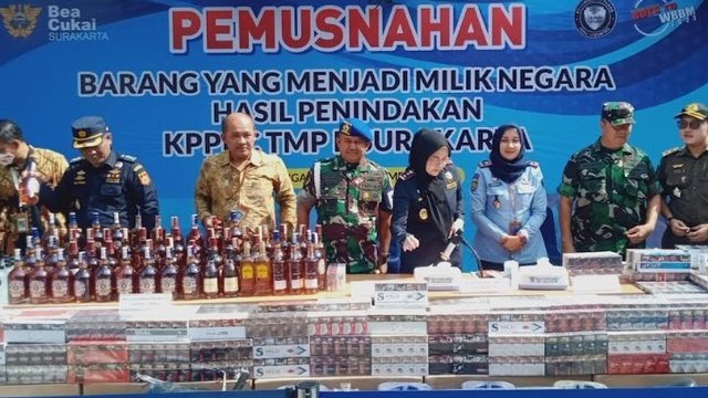Bea Cukai Surakarta Musnahkan Barang Ilegal Rp 4,6 M