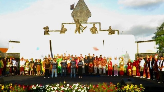 Pelajar dan Mahasiswa 34 Provinsi Tampilkan Seni Budaya di Titik 0 Km Yogyakarta
