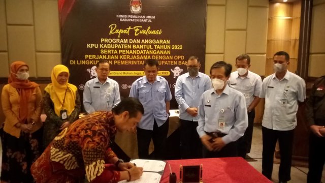 Upaya Meningkatkan Kualitas Pemilu, KPU Bantul Kerjasama dengan 8 OPD