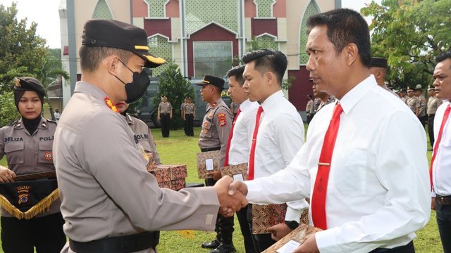 96 Anggota Polres Gunungkidul Naik Pangkat  