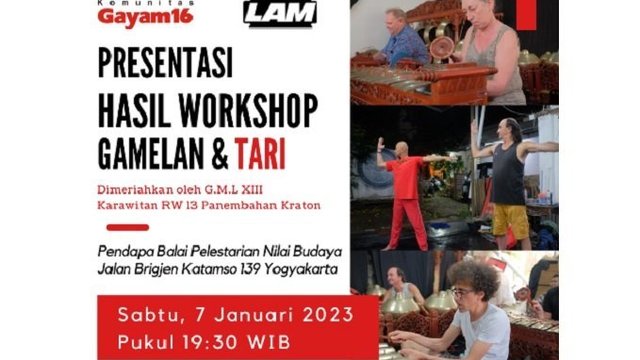 Presentasi Workshop Gamelan dan Tari, Gayam16 Gandeng Leda Atomica Musique dan AFDAS