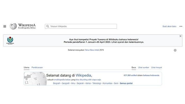 Usai 1 Dekade Situs Web Wikipedia Ubah Tampilan