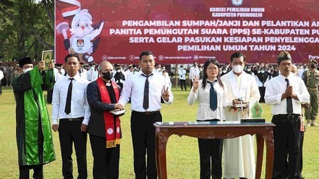 1.482 PPS Pemilu Serentak 2024 di Purworejo Dilantik