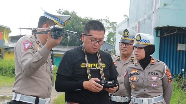 Ditlantas Polda Jateng Uji Coba ETLE Drone di Purbalingga