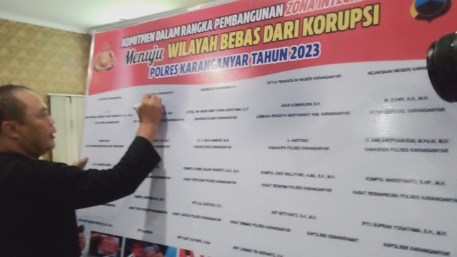 Polres Karanganyar Perkuat Zona Integritas Bebas Pungli
