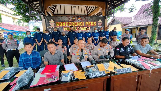 34 Pelaku Kejahatan Dibekuk Polisi Sragen