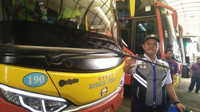 Tak Boleh Semabarangan, Bus Angkutan Lebaran Lakukan 'Rampchek'