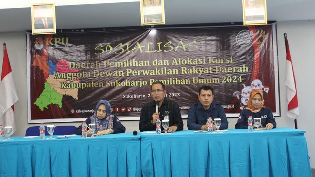 KPU Sukoharjo Sosialisasi Dapil dan Alokasi Kursi DPRD