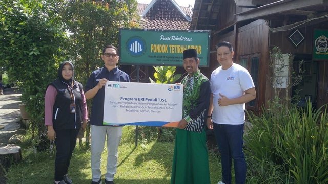 BRI Bantu Sistem Pengolahan Air Minum ke Panti Rehabilitasi
