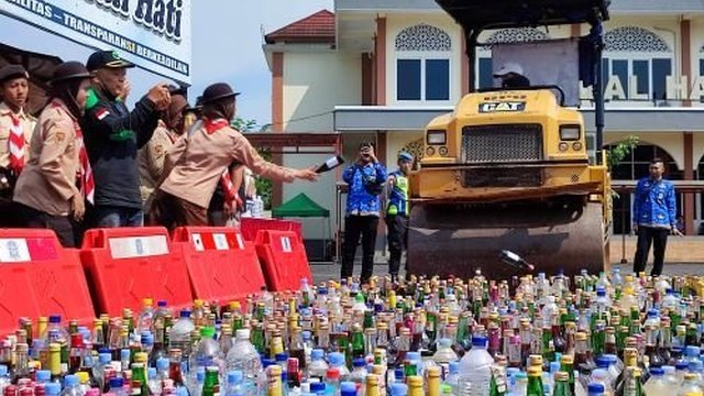 Barang Bukti Hasil Operasi KRYD Polres Temanggung Dimusnahkan