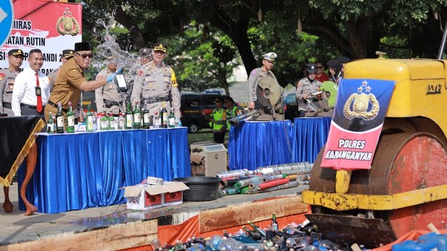 Operasi Cipta Kondisi Jelang Idul Fitri 2023 Knalpot Brong, Miras dan Petasan Digilas