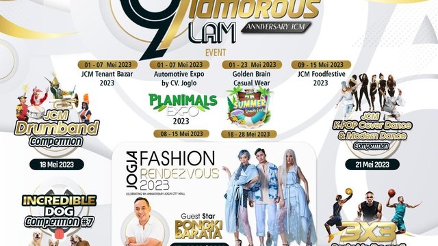 Get the Glam with 9 th Anniversary Glamorous Jogja City Mall 