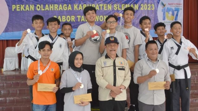 Kalasan dan Prambanan Raih Emas, Cabor Taekwondo Porkab Sleman