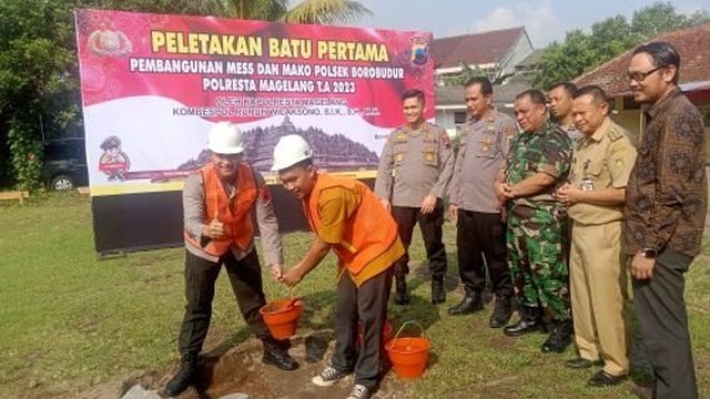 Dukung Borobudur Super Prioritas Mapolsek Borobudur Direhab