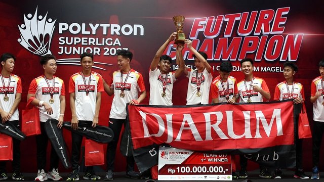 Tim PB Djarum U-17 Putra Boyong Piala Hariyanto Arbi