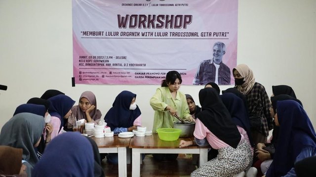 Srikandi Ganjar Gelar Pelatihan Membuat Lulur Organik Bagi Perempuan di Bantul