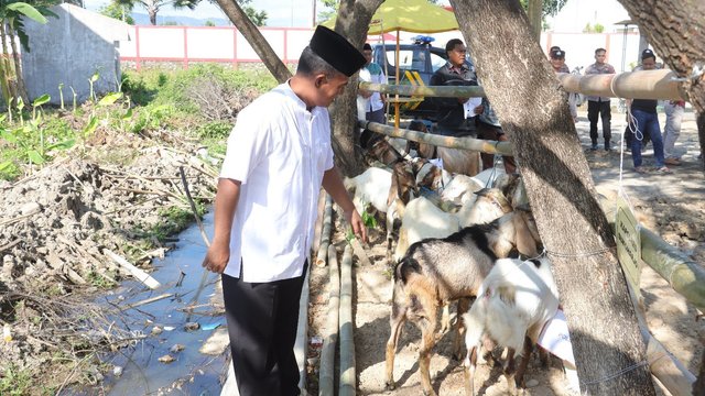 Polres Sukoharjo Sembelih 23 Ekor Hewan Kurban