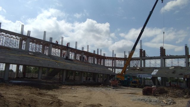 Progres Pembangunan GOR Gayam Berhasil Melebihi Target