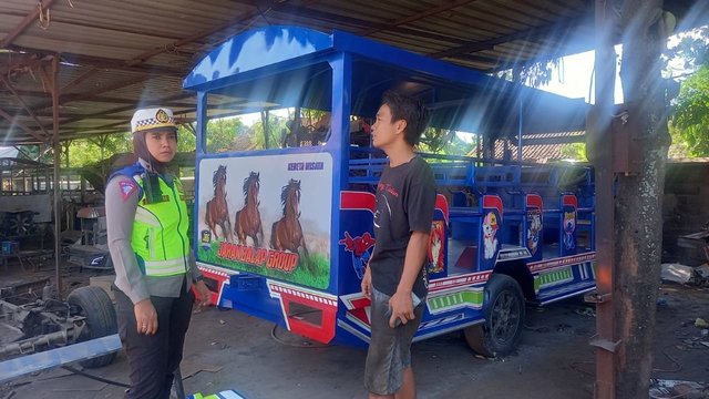 Satlantas Polres Sukoharjo Larang Kereta Kelinci di Jalan Raya