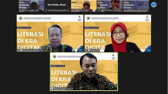 Rangkaian Dies Natalis ke-44, UTDI Webinar 'Literasi di Era Digital'