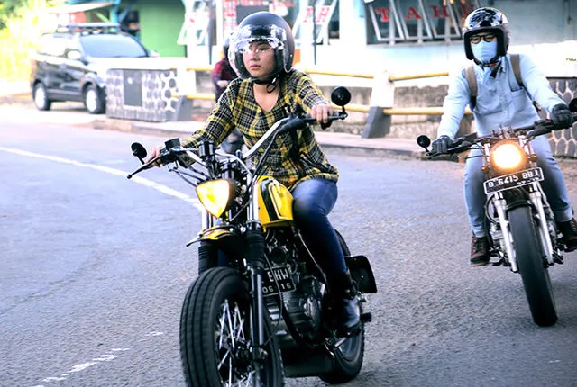 Modifikasi Yamaha Scorpio Aliran Scrambler - Si Imut Ini 