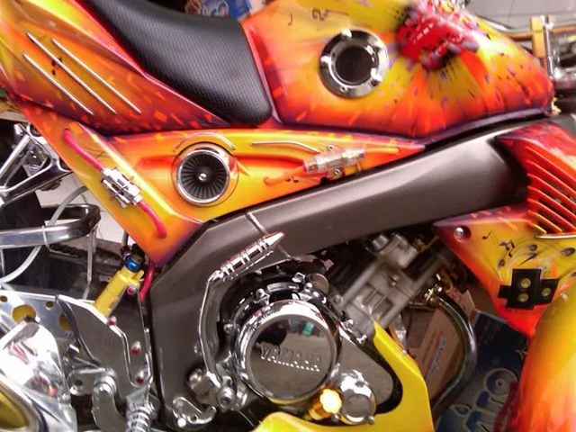 Modifikasi Yamaha Vixion Full Aksesori dan Airbrush 